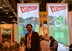 Stand de Vitacress, con José Fradeira, presentando su nuevo producto.