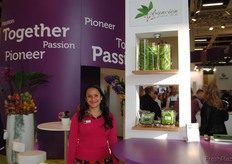 Isabel Farfán, de Asunción Export Guatemala, coexpositora en el stand de Nature’s Pride