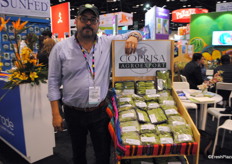 Estuardo Castro, de Coprisa Agroexport, otra exportadora guatemalteca que acudió a la feria.