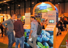 Parte del pabellón chileno. En esta foto se ve el Comité de Arándanos de Chile.