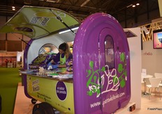 Puesto para la degustación de la Pera de Lleida.