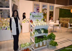 Silvia Llamas, Marketing Manager de Biovivo, marca de frutas y hortalizas ecológicas para el mercado español, de la empresa Haciendas Bio. Este año, en su primer aniversario de la marca, han añadido mango, granada, hortalizas de hoja e hinojo ecológico.