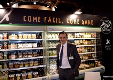 Miguel Abril, director comercial de Anecoop. La cooperativa está apostando fuerte por productos de IV y V gama y alimentos saludables naturales sin lactosa, azúcares añadidos ni gluten, listos para comer. 