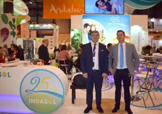 Miguel Barbero (Presidente) e Indalecio Acién (Director Comercial) en el stand de la empresa almeriense Indasol, que celebra su 25 aniversario.