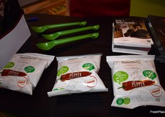 Nuevos chips de pimiento dulce deshidratado en el stand de Unica Fresh