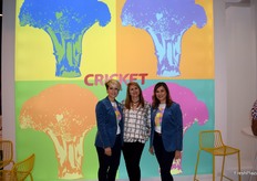 Conchi Pérez, Nuria Prats y Toñi Piernas en el stand de Campo de Lorca, especialista en brócoli.