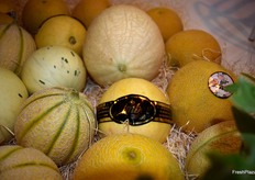 Nelón Jimbee, con la etiqueta negra, expuesto en el stand de Jimbofresh. 