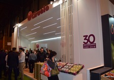 Stand de El Ciruelo, empresa procuctora de fruta de hueso y uva de mesa de Murcia, que cumple 30 años. 