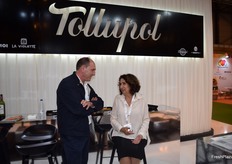Stand de la empresa valenciana Tollupol, marca de naranjas y mandarinas.