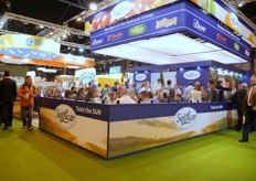 Stand de SanLucar, que presentó su nuevo smoothie the temporada Winter Magic.