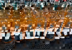  Kombucha, nueva bebida refrescante presentada en el stand de Anecoop. Esta "bebida de los samuráis", está compuesta por té verde fermentado y mosto, con un toque efervescente, fruto de la fermentación.