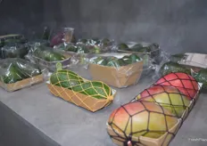Envases para mango y aguacate con gran reducción del uso de plástico en el stand de Montosa.