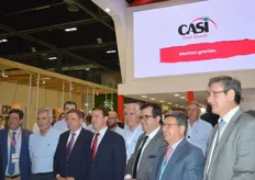 Presidente y miembros de CASI con el Ministro de agricultura español, delegaciones de la Diputación de Almería y los alcaldes de Roquetas de Mar, El Ejido y Adra.