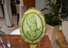 Melón esculpido de El Abuelo de Los Melones.