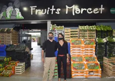 Xavi y Anna, de Fruits Marcet, que cuenta con sus propios productores de diferentes hortalizas en Cataluña.