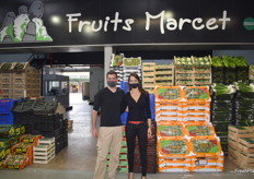 Xavi y Anna, de Fruits Marcet, que cuenta con sus propios productores de diferentes hortalizas en Cataluña.