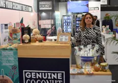 Ana Molina, Europe Sales Manager de Genuine Coconut. Como novedad, la compañía presenta los chunks de coco con extracto natural de vainilla