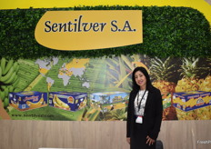 Alexandra Plúas, en el stand de Sentilver