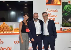 Patricia Marí, José Antonio Sánchez y Jorge Fernández, del equipo de Citran SAT, especializada en cítricos y fruta de hueso