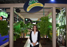 Clara Chico, en el stand de Plátano de Canarias