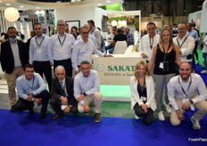 Stand de la casa de semillas Sakata, celebrando su 25 aniversario. La compañía está apostando fuertemente por nuevas variedades de brócoli, pimiento y calabaza.