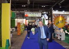 Fernando P. Gómez, Director General de Proexport, ensalzando los valores de la huerta de Murcia.
