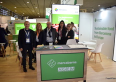 Stand de Mercabarna, el segundo mercado mayorista más importante de Europa, destacando el Biomarket, especializado en la venta de productos ecológicos.