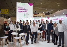 Equipo de la casa de semillas Sakata, muy posicionada en variedades de brócoli y con crecimiento en pimiento con Sibac, así como en calabazas y el exclusivo Bimi.