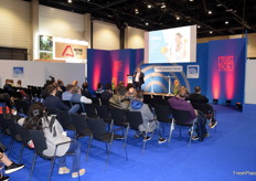 Miguel Ángel Jiménez, gerente de Jimbofresh, en una ponencia sobre variedades de melón y sandía.