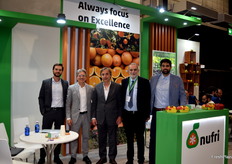 Stand de la empresa de Lleida Nufri, haciendo hincapié en la venta de manzanas club.