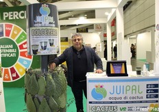 Vincenzo Morreale, de Bioinagro Srl, propietaria de la marca Juipal, presentó las bebidas funcionales a base de agua de cactus en envases de plástico cero para el sector de consumo.