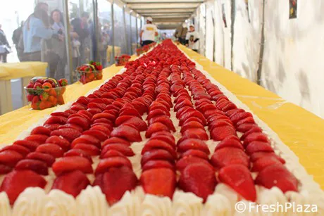 Italia: Guinness World Record: la tarta de fresas más larga del mundo