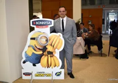 Manuel Escoda, Director de Marketing de Bonnysa, presentando la nueva campaña publicitaria de los Minions para los plátanos de Bonnysa. Manuel afirma que los Plátanos de Canarias son la fruta favorita de los Minions.