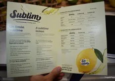 Nueva variedad de limón Sublim, desvelada en el stand del Club de Variedades Protegidas.