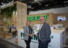 Memén Cerveró, responsable de Marketing de FEDEMCO, la Federación Española del Envase de Madera y sus Componentes, junto al nuevo presidente Enrique Soler.