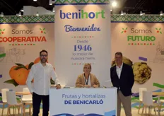 Carlos Miravet, Sunny López y Luis Montañés, de Benihort, a punto de comenzar la campaña de cítricos y de la alcachofa DO Benicarló