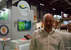 Juan Manuel Sánchez, gerente de CAAE, que ha presentado en la feria su nueva certificación de agua legal y sostenible