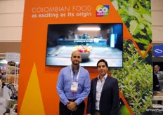 Juan Camilo Barrera, de ProColombia, junto con Juan Pablo Duque, de Equilibria Agro, Colombia. Equilibria Agro tiene, por ejemplo, un gran proyecto de limas.