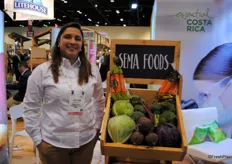 Las hortalizas costarricenses también tuvieron representación con Gabriela Retana, de Sema Foods.