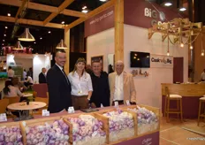 Ulf Hillmer, Blanca Martínez, Juan Carlos Bernad y Zacarías Merino, en el stand de Big Garlic. 