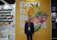 Josep Presseguer, gerente de Fruits de Ponent, cooperativa de Lleida productora de fruta dulce, poniendo el acento en Alcarràs, zona productora donde se ubica la entidad.