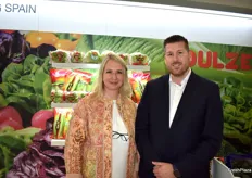 Elena Ribacoba, de Vialba Trading, y José Carlos Gómez, de El Dulze, marca de verduras destinadas para el mercado de Medio Oriente