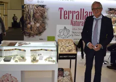 José Luis Moreno Olivares, en el stand de la compañía toledana especializada en la producción de ajo Terrallana Natural